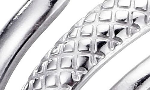 Adornia Curvy Snake Band Ring In Silver