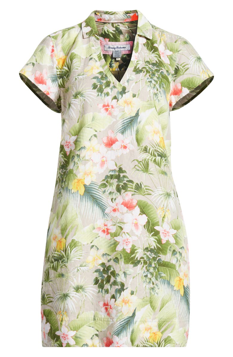 Tommy Bahama Flora Riviera Short Sleeve Linen Dress, Main, color, 