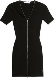 Alexander Wang Zip Pointelle Rib Sweater Dress