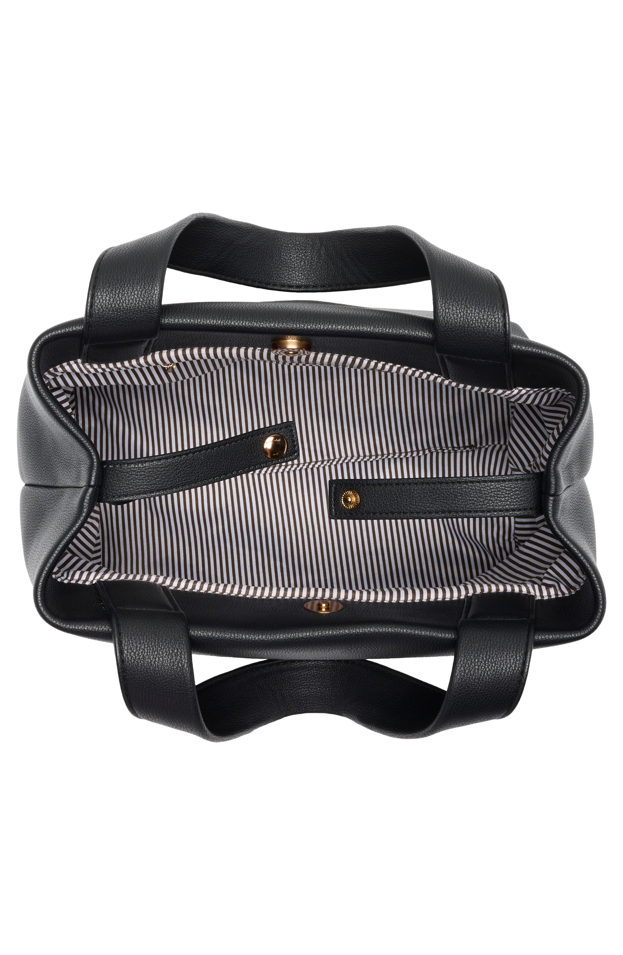 MUNDI SMALL LEATHER GOODS Flora Top Handle Shoulder Bag, Alternate, color, Black