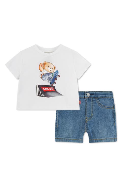 Skater Logo Graphic T-Shirt & Shorts Set (Baby)