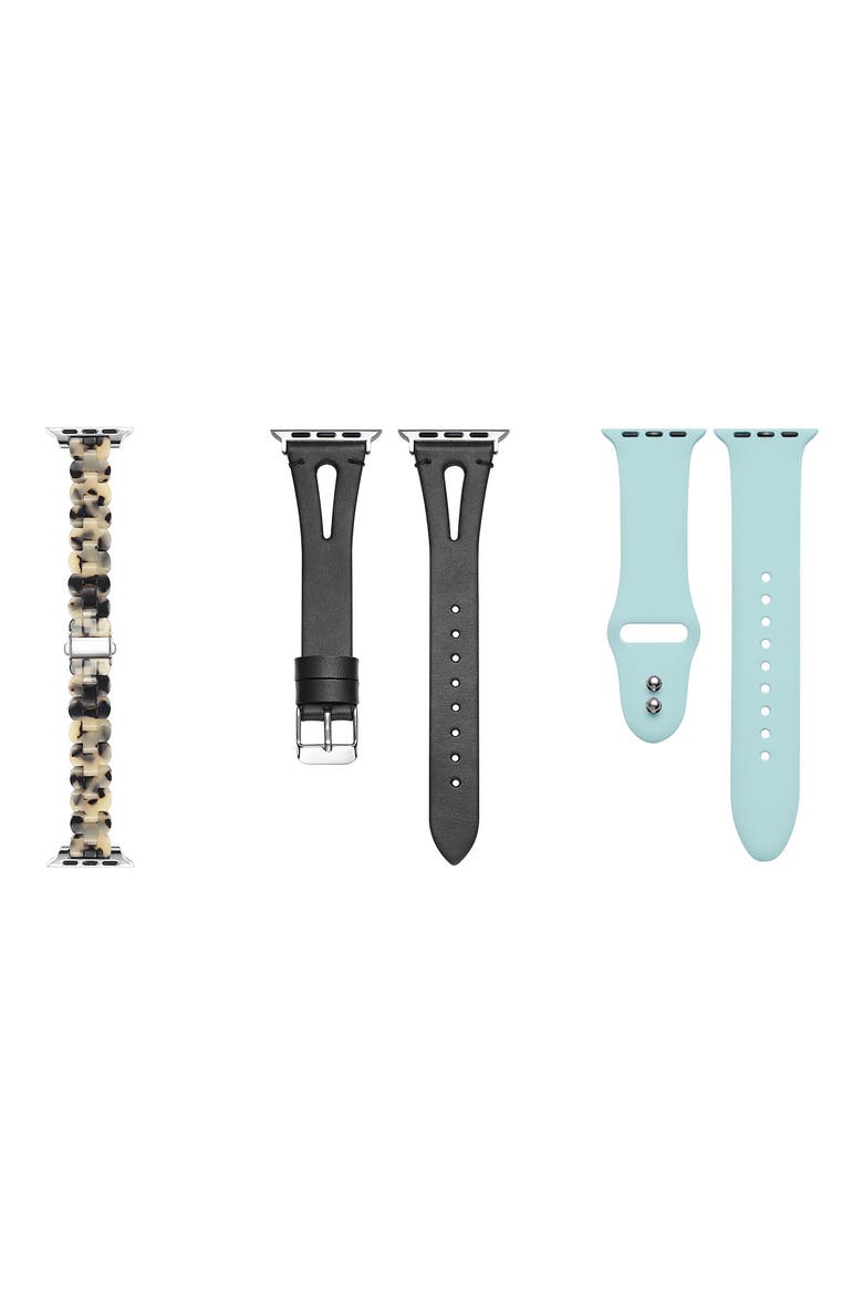 Assorted 3-Pack Watchbands, Alternate, color, BLACK MULTI