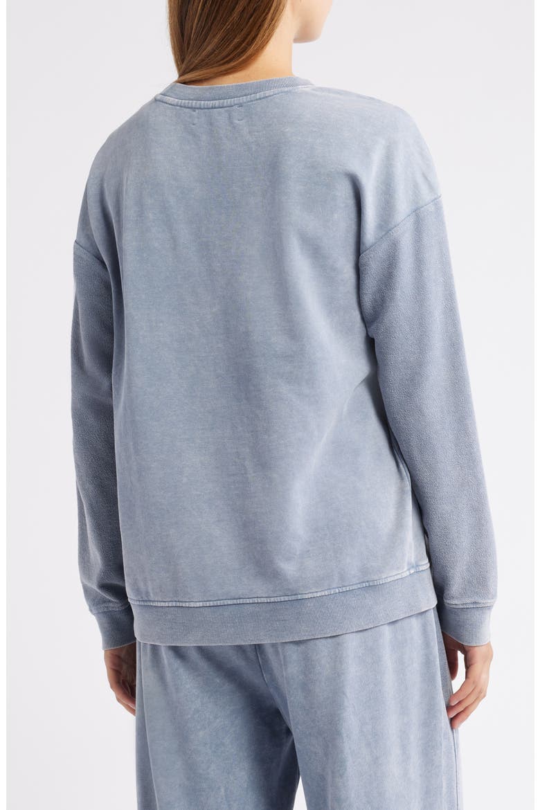 Reverse French Terry Spliced Sweatshirt, Alternate, color, CHAMBRAY BLUE