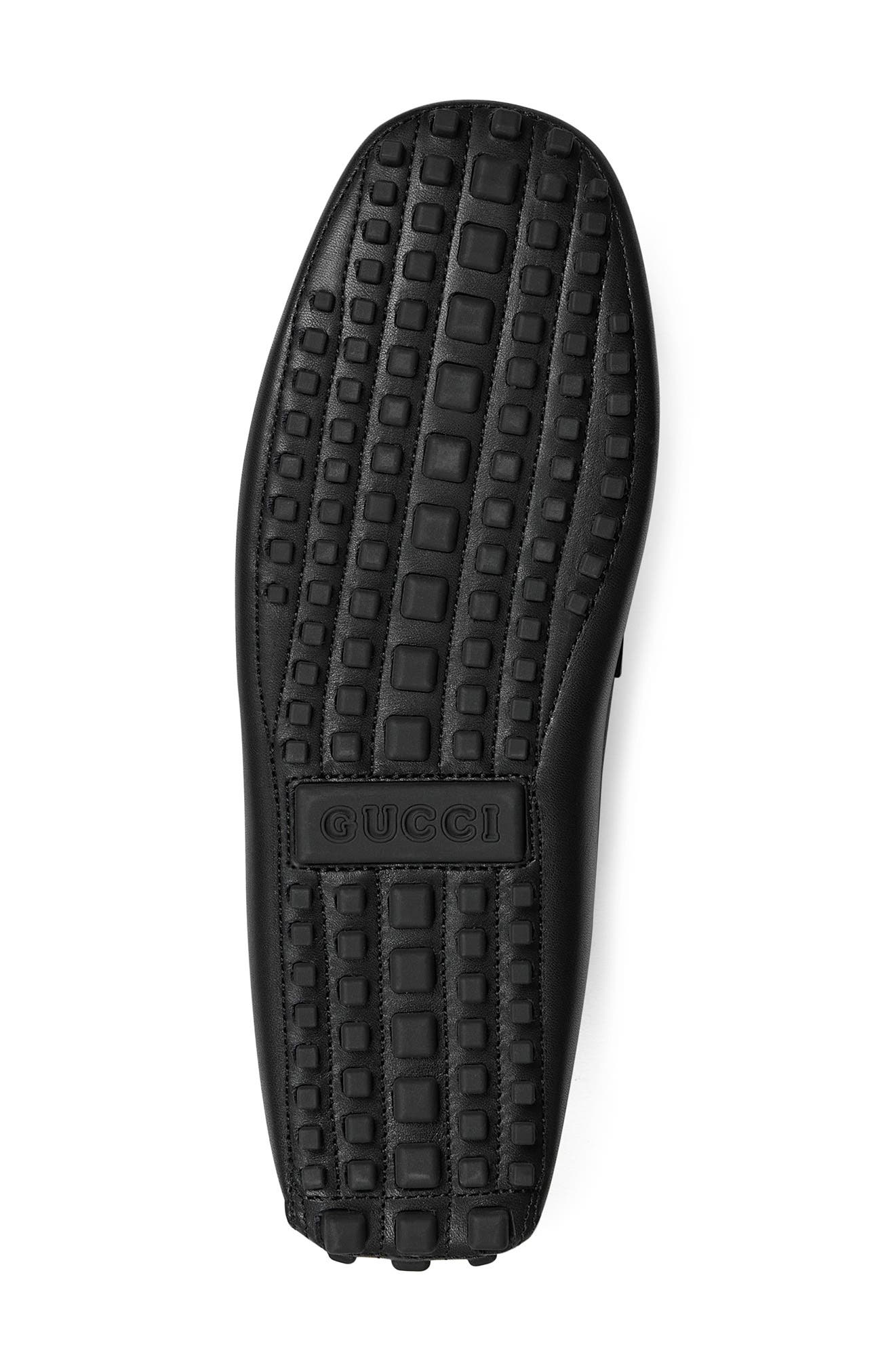 Gucci Interlocking G Leather Driving Shoe, Alternate, color, 