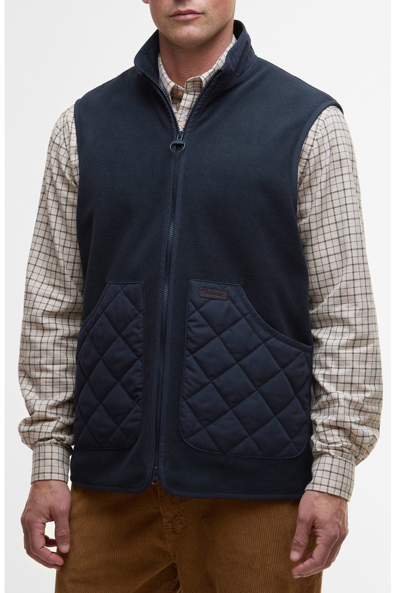 Lowich Fleece Quilted Vest, Main, color, NAVY