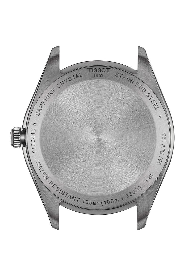 PR 100 Classic Leather Strap Watch, 40mm, Alternate, color, SILVER