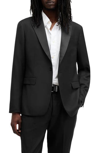 Allsaints Tisbury Black Tuxedo Jacket In Black