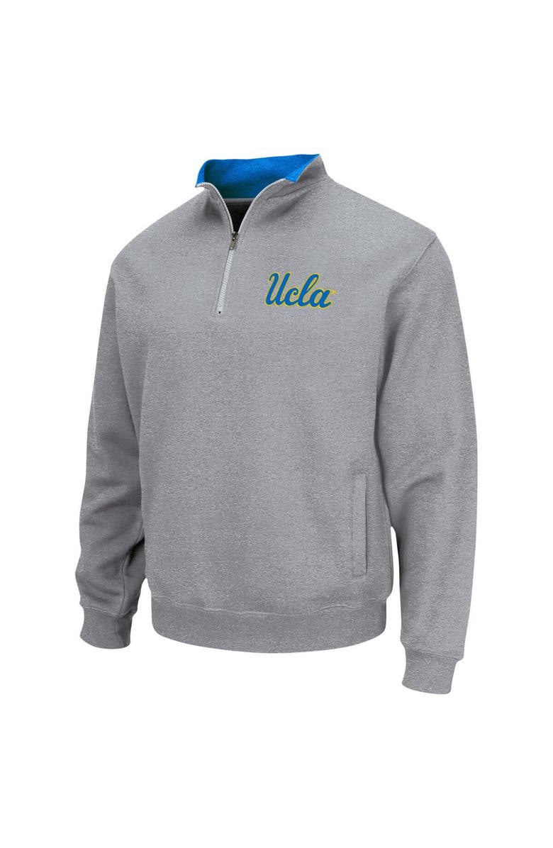 COLOSSEUM Men's Colosseum Heathered Gray UCLA Bruins Tortugas Team Logo Quarter-Zip Jacket, Alternate, color, Heather Gray