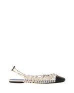 Lanvin Knitline Slingback Ballerina In Leather
