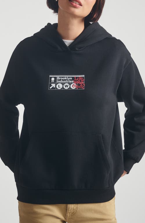 Brooklyn Industries Live Work Create Hoodie In Black