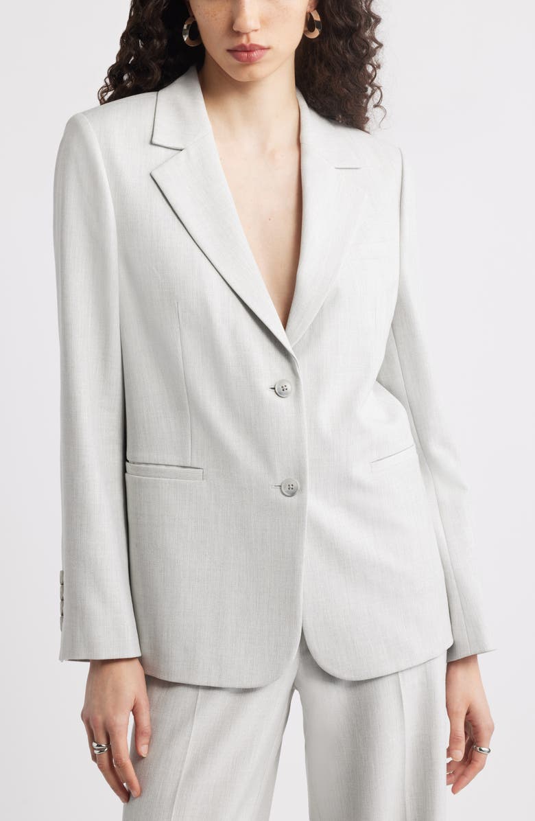 Nordstrom The Liv Boyfriend Blazer, Main, color, Grey Light Heather
