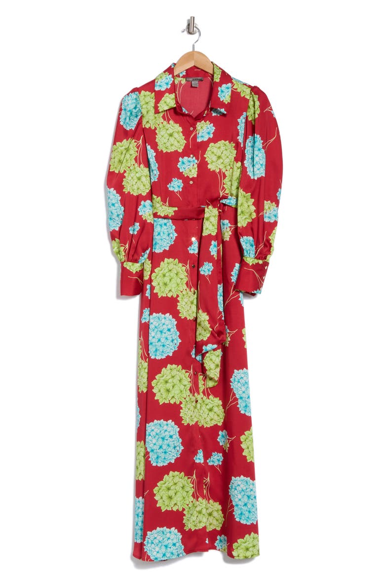 Rebel Twill Maxi Dress, Alternate, color, TOSSED HYDRANGEA
