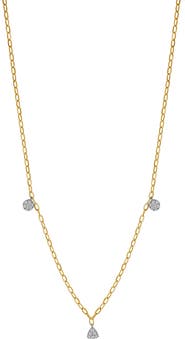 Bony Levy 18K Gold Pavé Diamond Charm Necklace