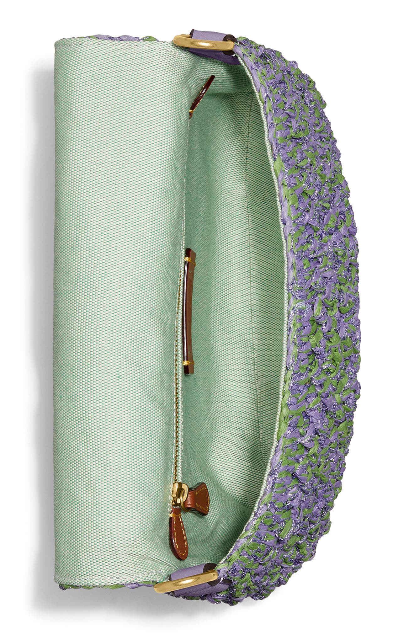 COACH Popcorn Straw Shoulder Bag, Alternate, color, 