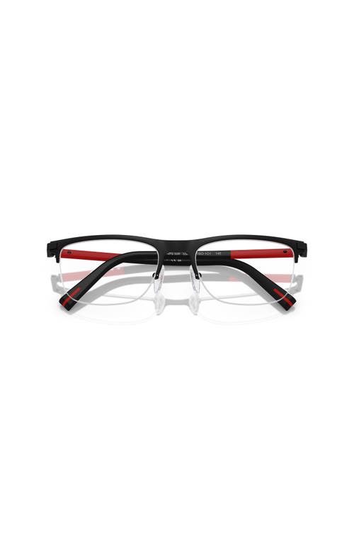 Prada Linea Rossa 55mm Rectangle Optical Glasses In Black
