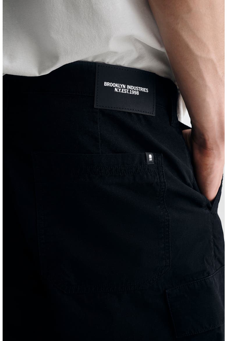 Graham Straight Leg Cotton Cargo Shorts, Alternate, color, BLACK COLORED RIPST
