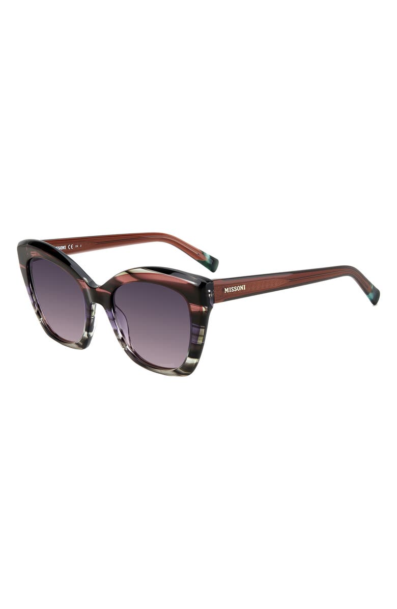Missoni 54mm Cat Eye Sunglasses, Alternate, color, Violet Brown/ Mauve Pink