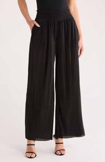 Ellen Tracy Plissé Wide Leg Pants