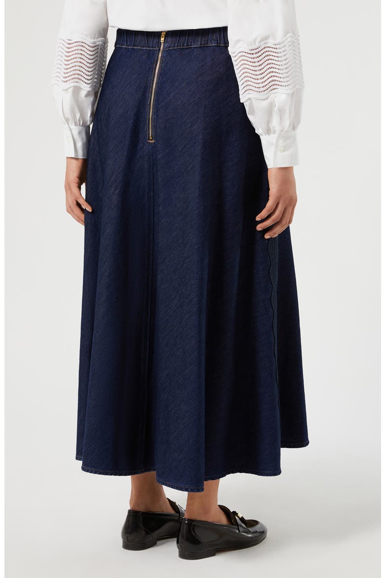 A-Line Midi Skirt, Alternate, color, MIDNIGHT BLUE
