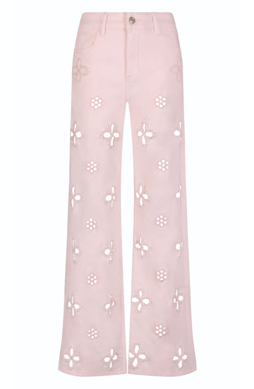 The Noli Shop Kaia Pearl High Rise Jean Petite In Pink