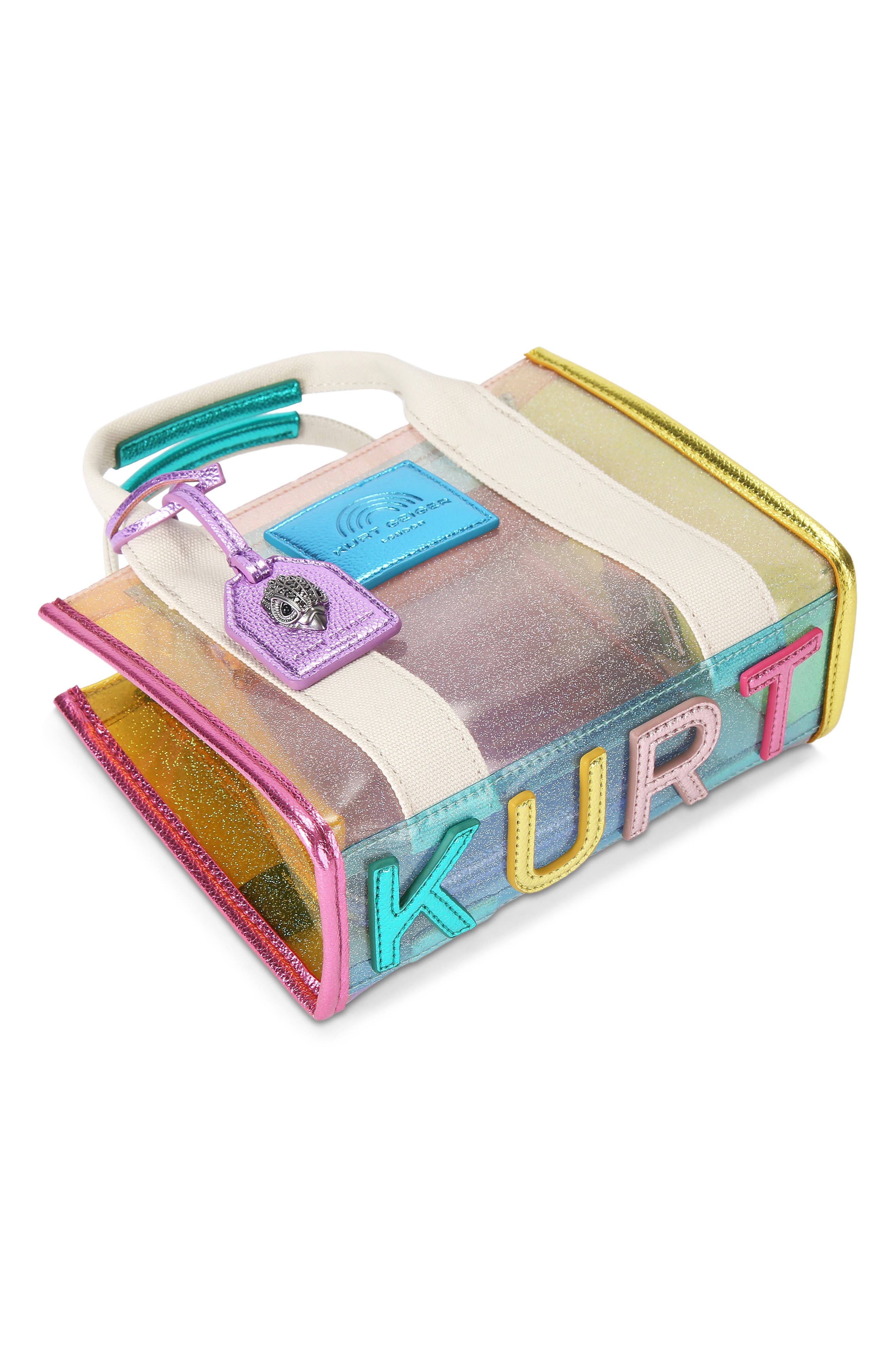 Kurt Geiger London Extra Small Southbank Vinyl Clear Tote, Alternate, color, Mult/Other