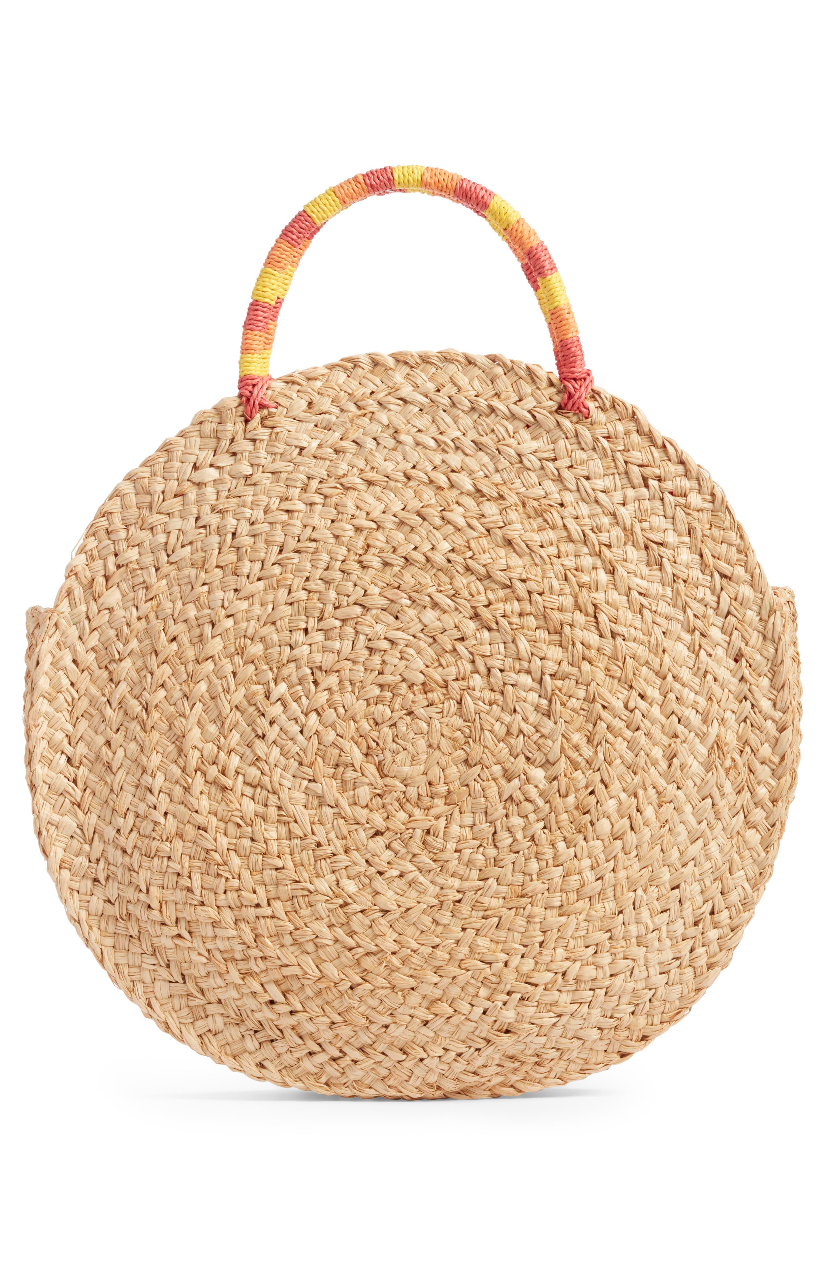 Nordstrom Shine Raffia Circular Tote, Alternate, color, 