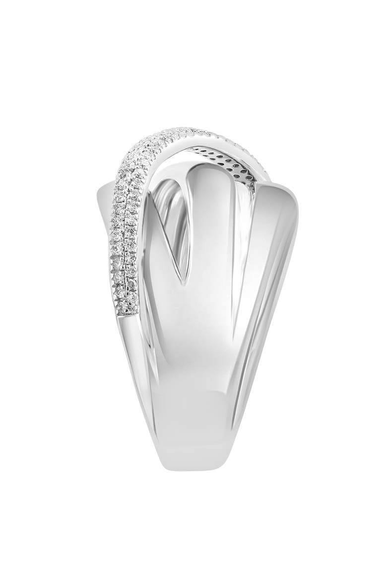 Sterling Silver Diamond Pavé Band Ring - 0.25ctw, Alternate, color, WHITE