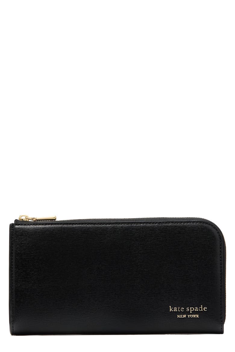 devin saffiano leather wallet, Main, color, BLACK