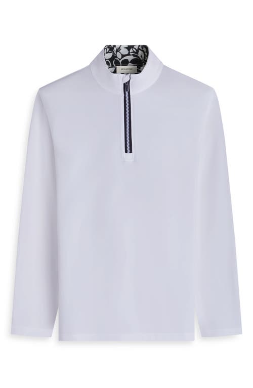 Bugatchi Solid Quarter Zip Pullover In Multi