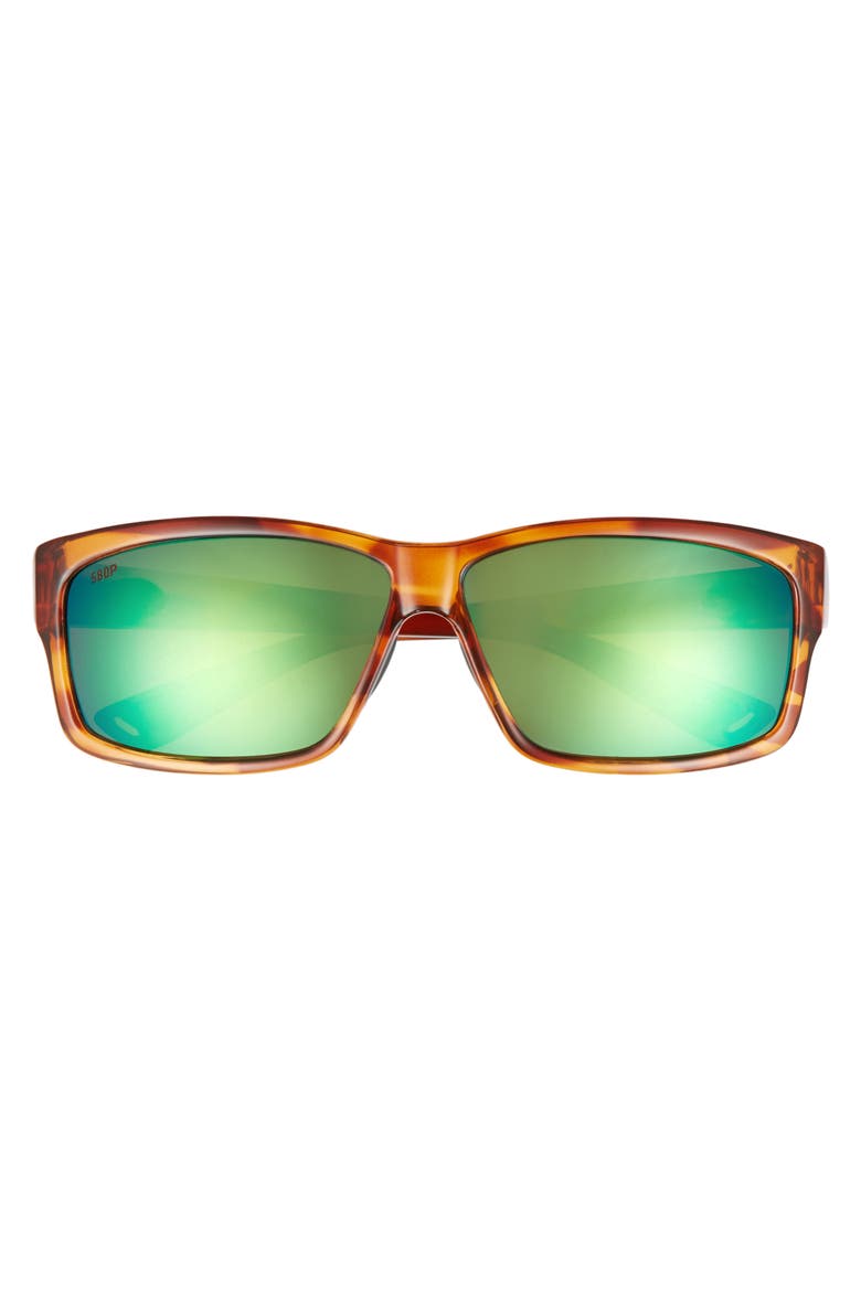 Cut 60mm Polarized Sunglasses, Alternate, color, HONEY TORTOISE/ GREEN MIRROR