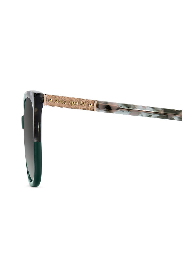 Kaysie 58mm Gradient Square Sunglasses, Alternate, color, GREEN/ DARK GREY SF