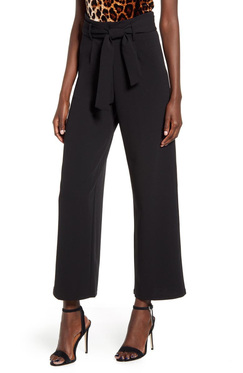 Leith High Waist Belted Pants, Main, color, 