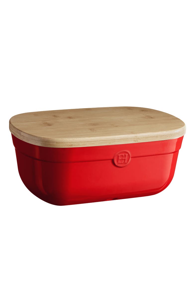 Emile Henry Bread Box, Main, color, Burgundy