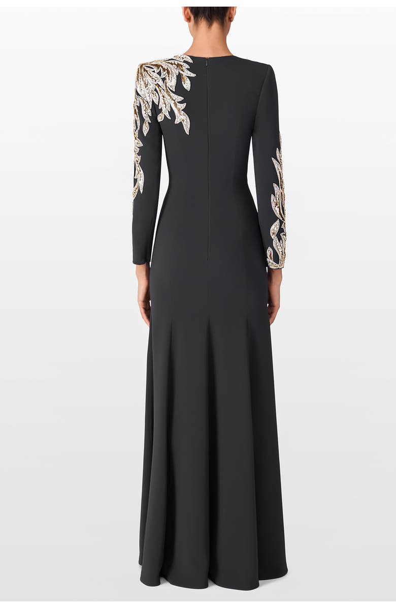 Jenny Packham Honor Sequin-Embellished Maxi Gown, Alternate, color, Shadow Grey