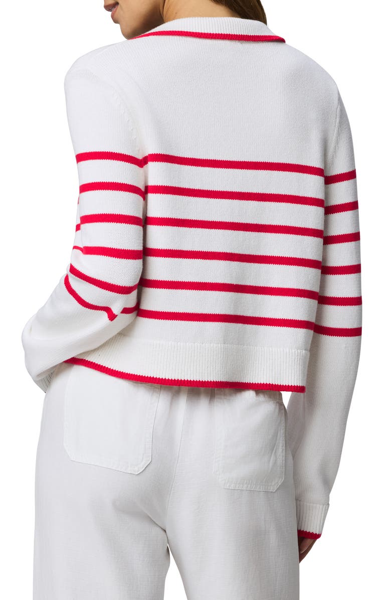 Splendid Nicolette Stripe Cardigan, Alternate, color, White/ Rouge