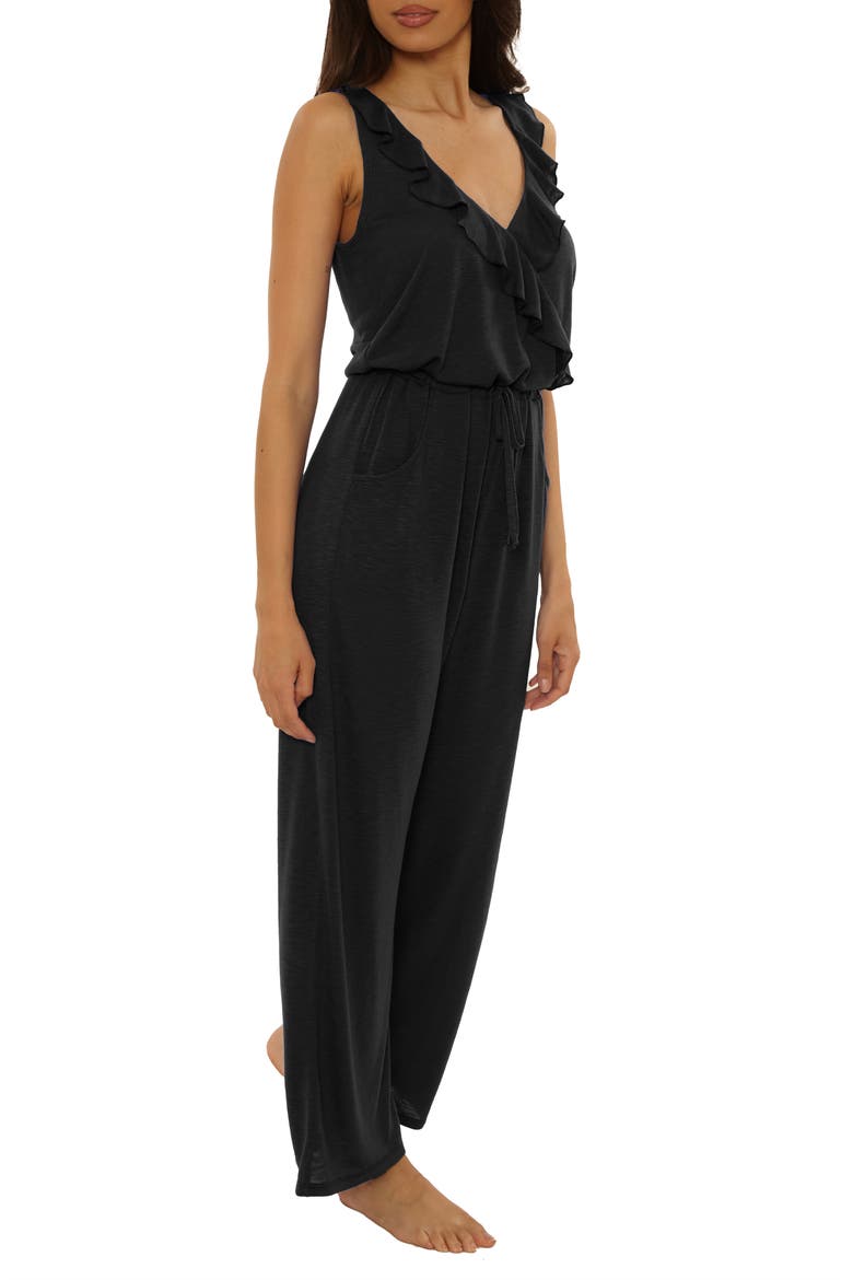 Breezy Basic Cover-Up Jumpsuit, Alternate, color, BLACK