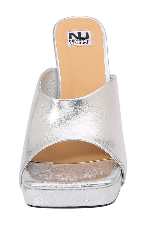 Ninety Union Cancun Slide Sandal In Silver