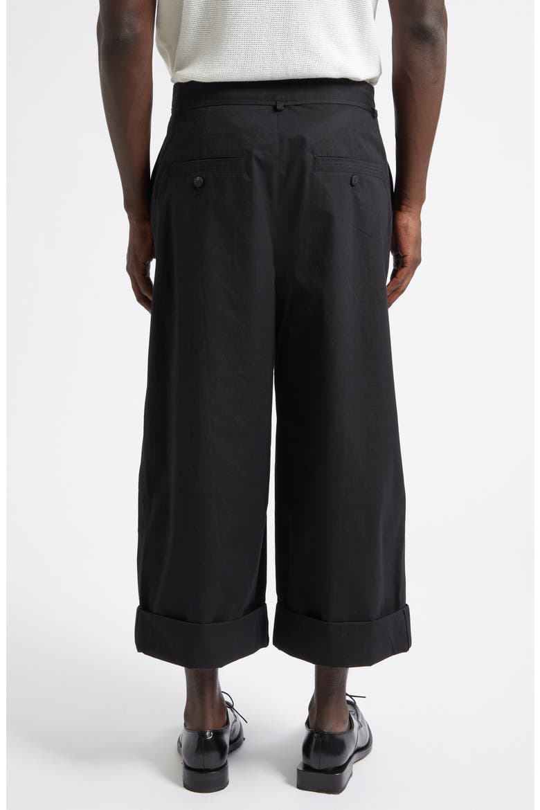 Le Pantalon Marin Belted Cotton Poplin Wide Leg Pants, Alternate, color, BLACK 990