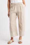 Tommy Bahama Two Palms Embroidered Wide Leg Linen Pants