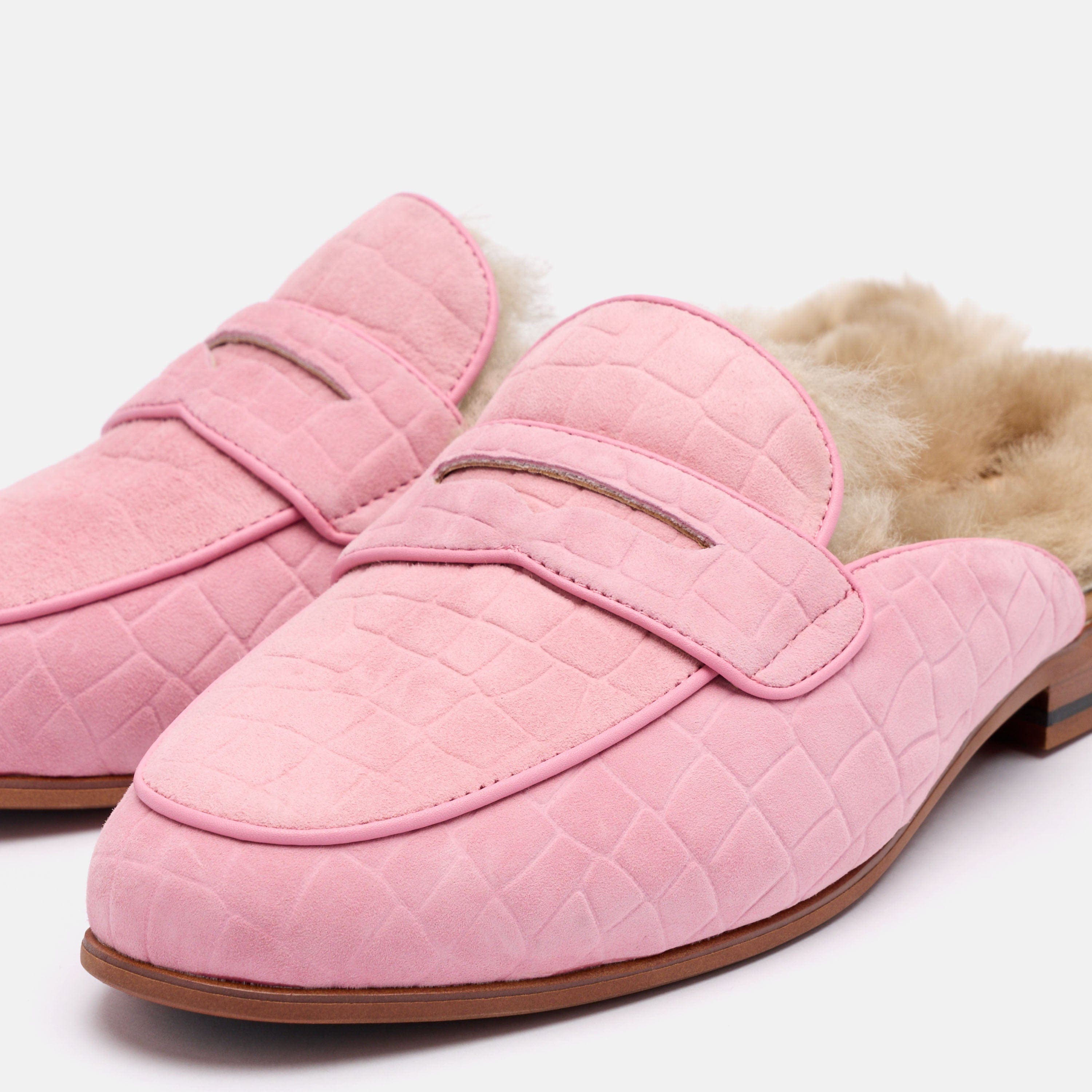 Ms. Del Mar Loafer Mule, Alternate, color, Pink Croc