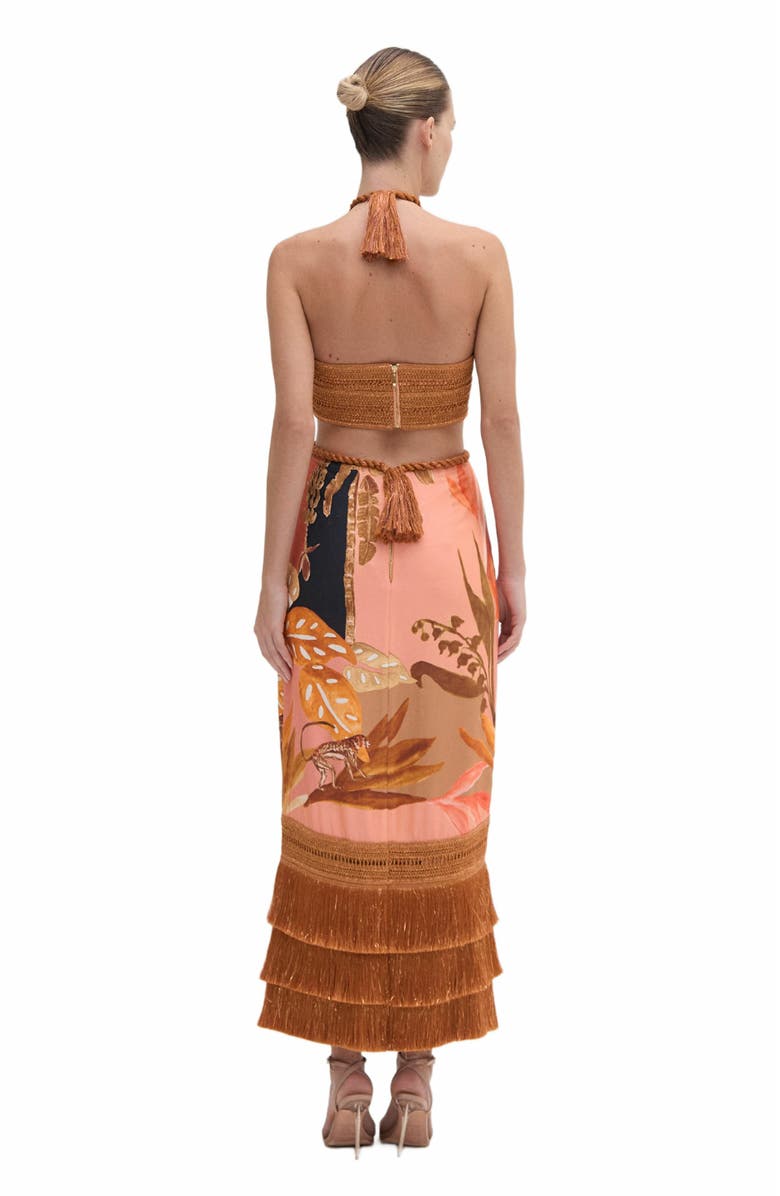 PatBO Bananier Cut Out Midi Dress, Alternate, color, 