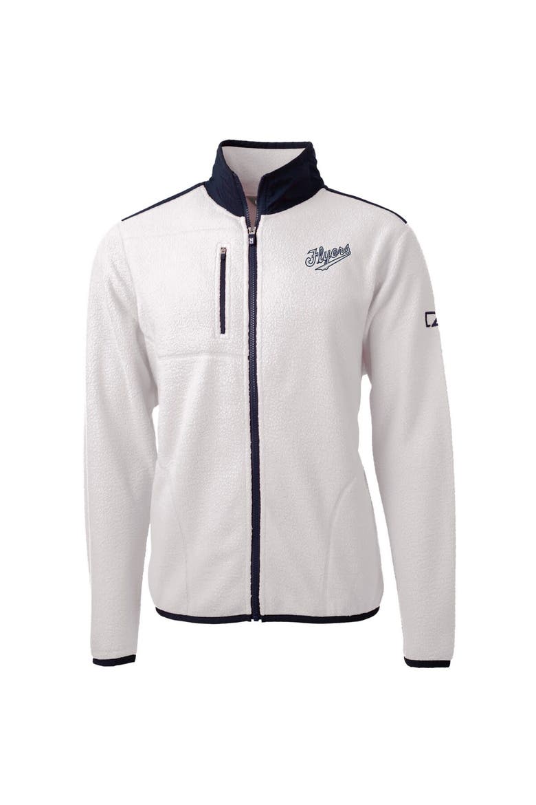Men's Cutter & Buck Oatmeal Dayton Flyers Big & Tall Cascade Eco Sherpa Fleece Full-Zip Jacket, Alternate, color, Oatmeal