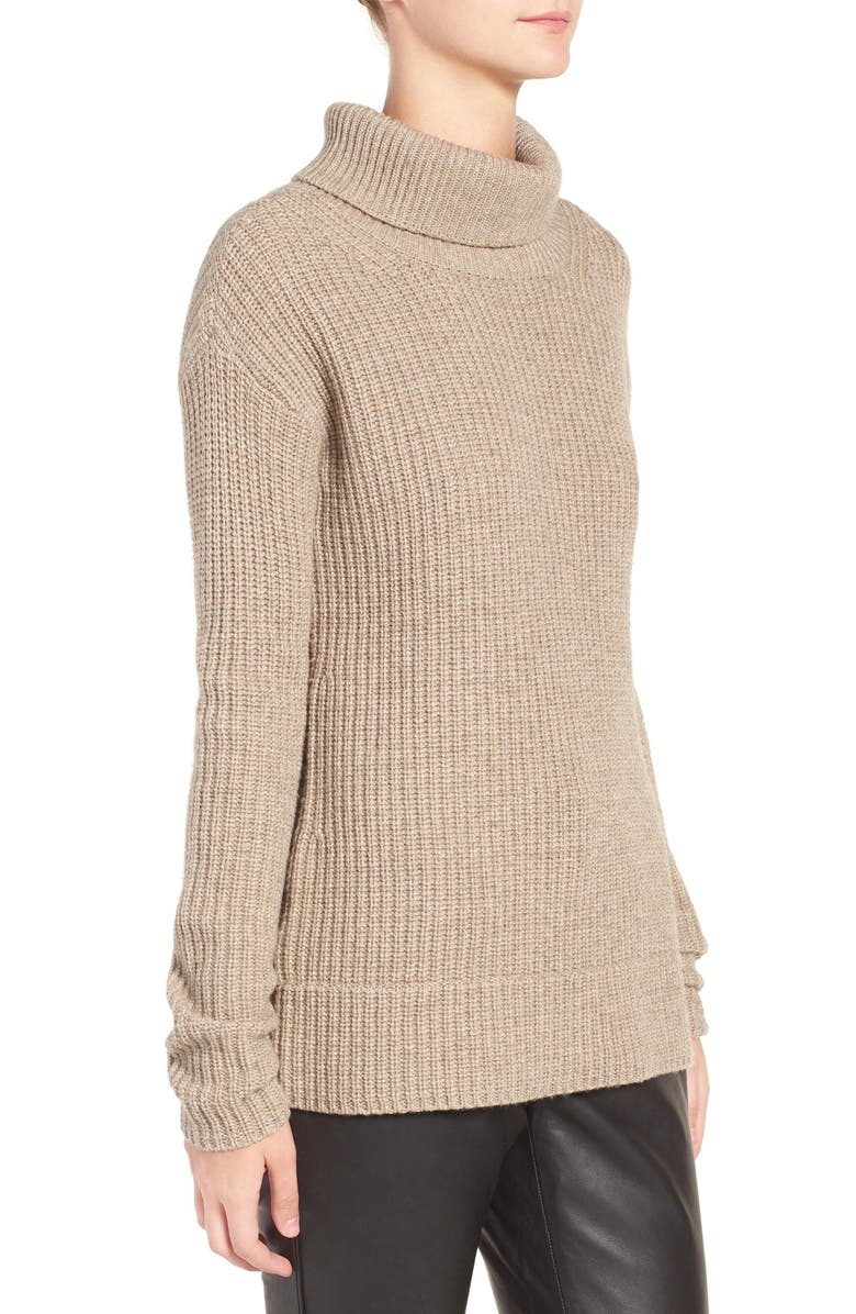 Chelsea28 Olivia Palermo + Chelsea28 Open Back Wool & Cashmere Turtleneck Sweater, Alternate, color,