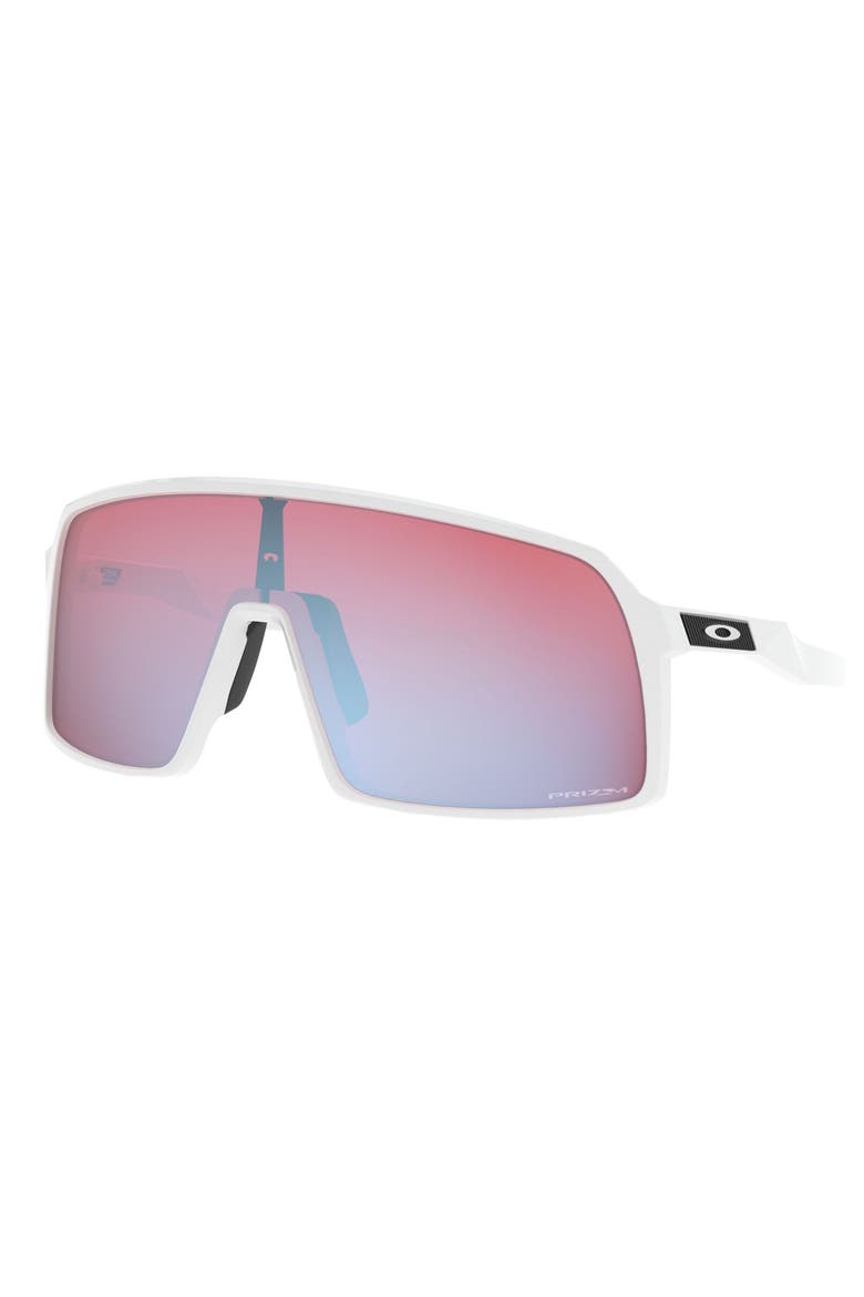 Sutro 137mm Shield Sunglasses, Alternate, color, WHITE/PRIZM SNOW SAPPHIRE
