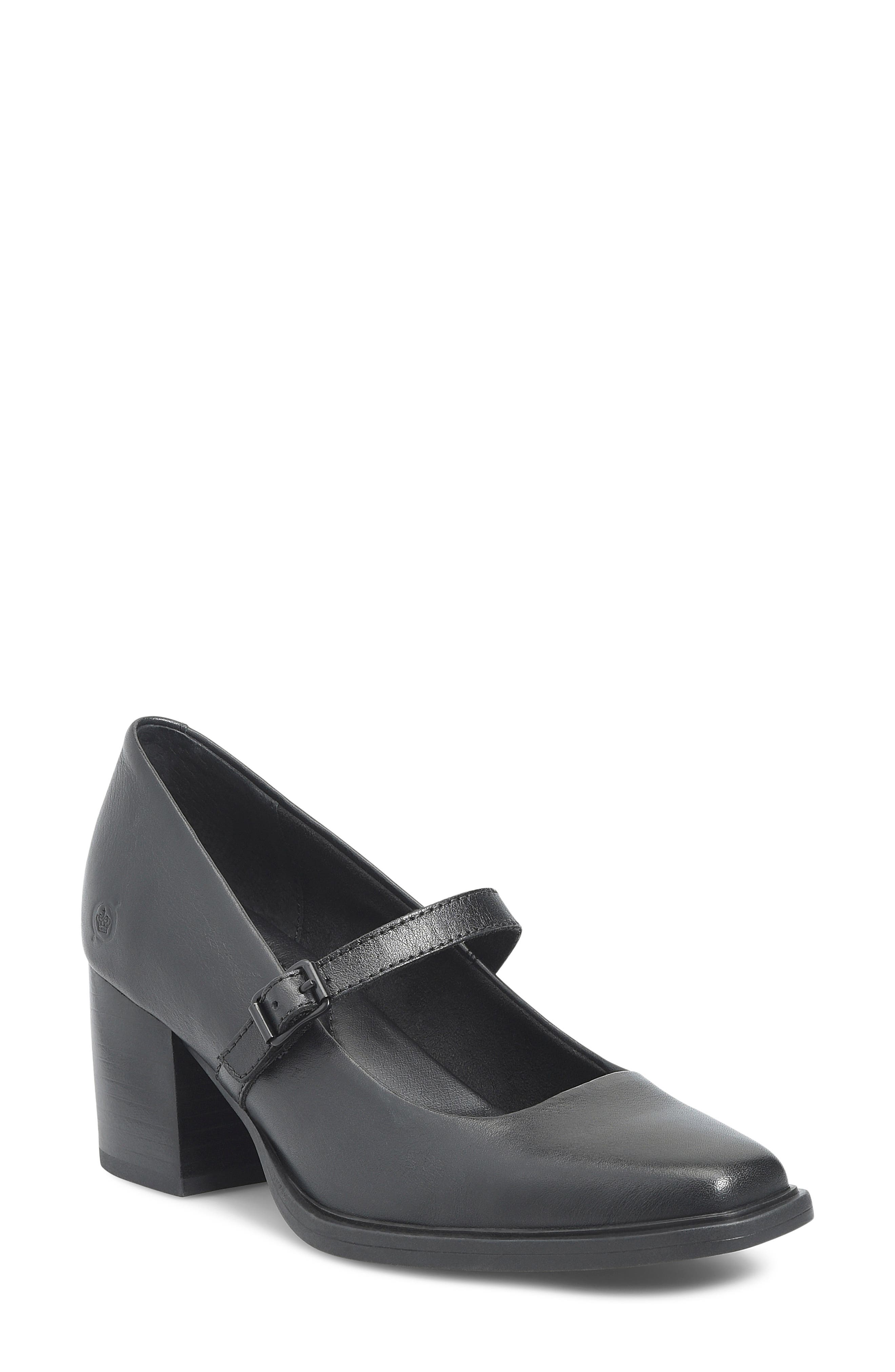 Børn Adelphi Mary Jane Pump, Main, color, Black Leather