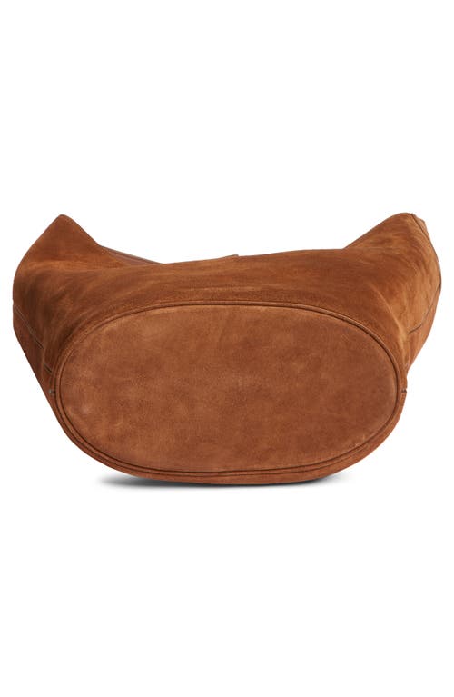 Saint Laurent Le 5 À 7 Suede Hobo Bag In Brown