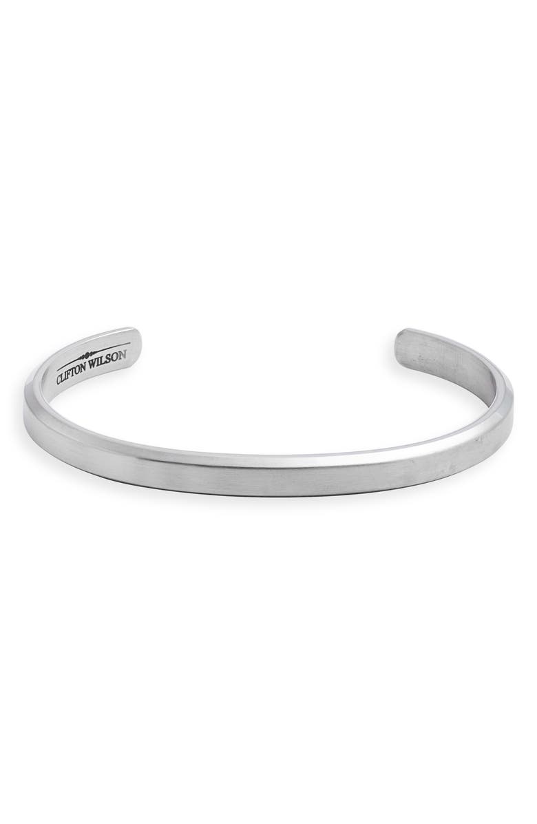 CLIFTON WILSON Stainless Steel Stacking Bangle, Main, color,