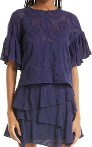Ted Baker London Brionni Flutter Sleeve Top