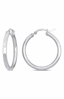 10K Gold Hoop Earrings, 33mm