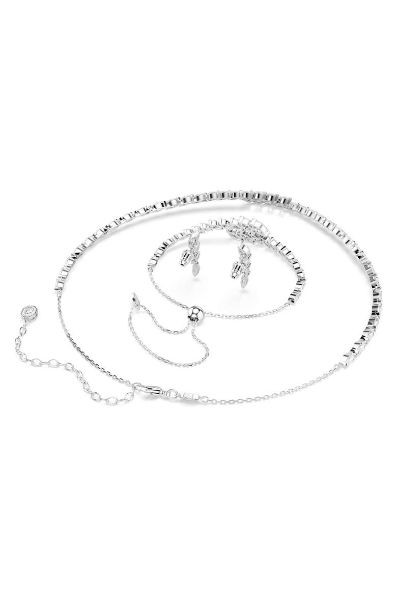 Mesmera Necklace, Bracelet & Earrings Set, Alternate, color, WHITE CRYSTAL RHODIUM